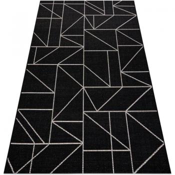 Alfombra Geométrica de Cuerda Sisal FloorLux 20605 60×110 cm – Plateado