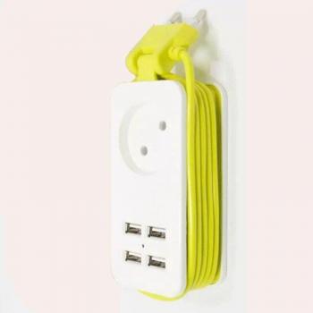 Enchufe Múltiple Portátil con 4 USB