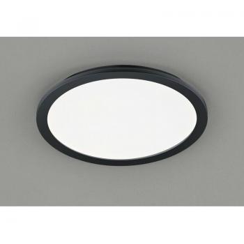 Camillus Trío Luminoso: Plafón Redondo LED Regulable, Negro, IP44, Ø40 cm