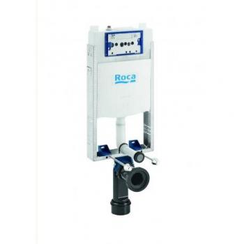 IN-WALL A890070120 de ROCA: bastidor con cisterna compacta empotrable y doble descarga para inodoro suspendido, adaptable a tubos de Ø90 / Ø110