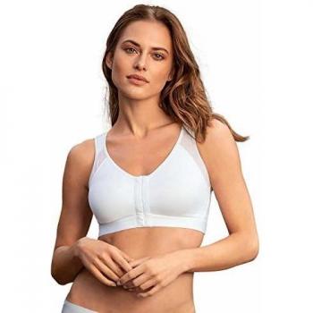 Wireless Back Support Bra for Women – White Maternity Plus Size
