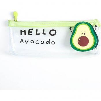Cute PVC Avocado Pencil Bag