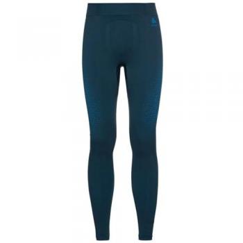 Odlo Men's Performance Warm Eco Leggings - Blue Wing Teal/Indigo Bunting - XL