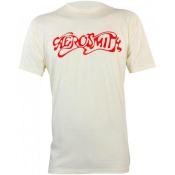 Aerosmith Logo Cotton T-Shirt S natural