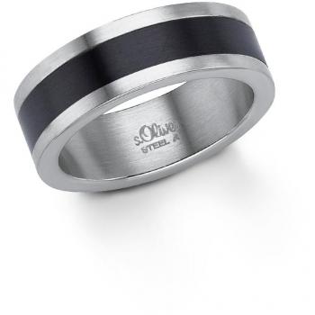 S.Oliver Ring Edelstahl Herren, Bicolor