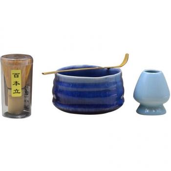 Handmade Matcha Tea Set with Bowl, Whisk & Spoon