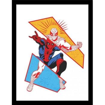 Cornice a tema Spider‑Man – Poster 40 cm, Blu/Bianco