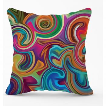Vibrant Red Wave Pattern Outdoor Pillow - 60cm