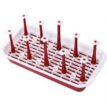 Rectangle Glass Drink Bottle Cup Holder Storage Rack KC1571
