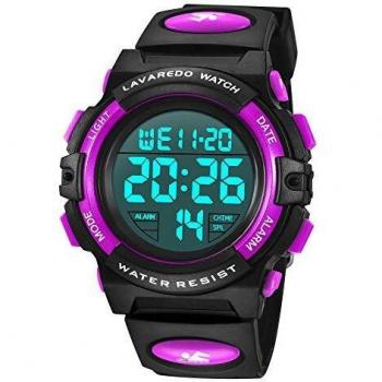 Orologio sportivo digitale per ragazze, resistente al sole e alla neve