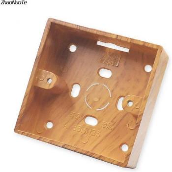 86 Type Yellow Wood Grain PVC Surface Mount Box