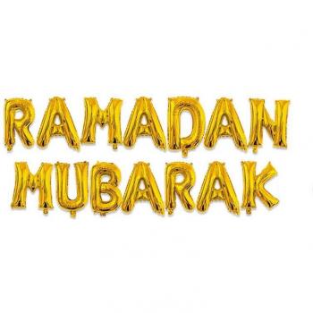 Mubarak Ramadan Banner con Decoración Islámica
