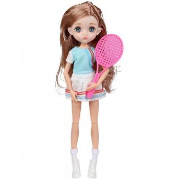 11-Joint 26cm Handmade Beauty Doll with Blue and Purple Eyes, Clothes & Shoes for Girls (1/6 Scale)