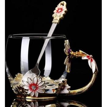 Elegante Hochzeitsglastasse
