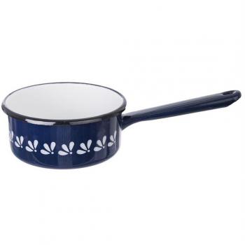 Garnek, rondel, rondelek emaliowany, 12 cm, 0,6 l, niebieski