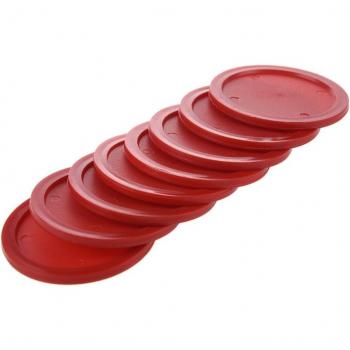Hockey Aéreo Rojo – Juego Completo de 8 Discos 63 mm