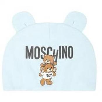 Cappello azzurro con orecchie doppio teddy neonato