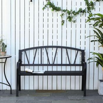 Mhstar Uk Ltd Outsunny 2-Seater Garden Bench Metal