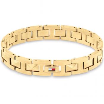 Bracciale geometrico in oro placcato Tommy Hilfiger per uomo