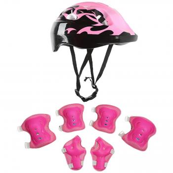 Ensemble de sécurité pour patins enfants, casque + genoux, 7 pièces
