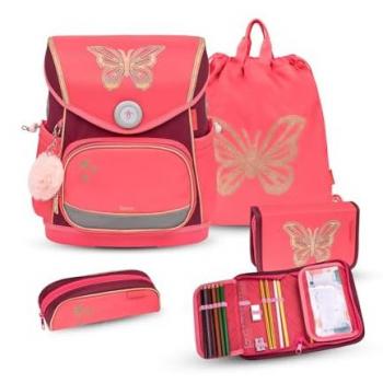 Coral Compact Plus Premium Schulranzen Set 4‑Teil mit Federtasche