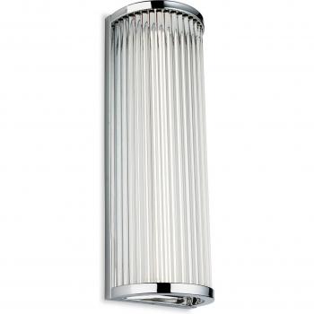 Jewel Modern Style LED Shield Wall Light 6W Warm White in Chrome and Clear Glass