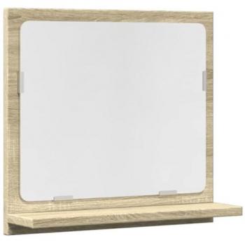 VidaXL Badezimmerspiegelschrank Badspiegel mit Ablage Sonoma-Eiche 40x11x37 cm Holzwerkstoff