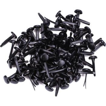 50pcs Decorative Metal Brads - Mixed Round Colors for DIY Projects