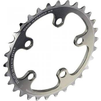 Spécialités TA Unisex's Zelito Triple 74pcd 8/9/10 Speed Chainring, Silver, Inner 24t