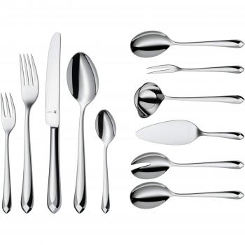 WMF Jette 66‑Teile Besteckset für 12 Gäste – rostfrei, Cromargan Protect, kratzfest, spülmaschinenverträglich