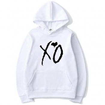 Hoodie Impresión Solid Color de The Weeknd