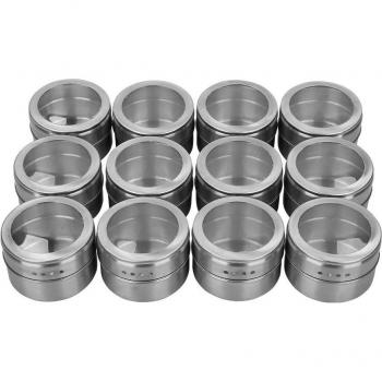 12Pcs Magnetic Spice Jar Set
