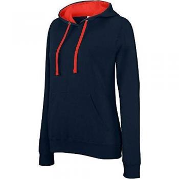 Kariban Damen Kapuzenpullover Contrast