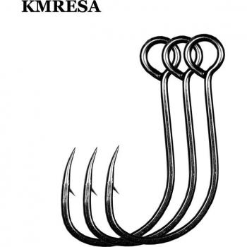20pcs Fishing Lure Replacement Hooks Inline Big Eye Sharp High Carbon Steel
