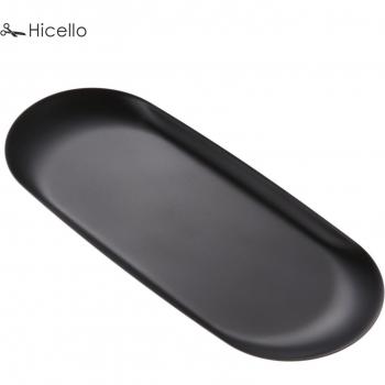 Assiette de rangement en acier inoxydable, 1 pièce, pour cosmétiques, style nordique
