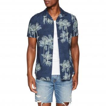 Camisa de Hombre JACK & JONES Jorkahula SS, Iceberg Green, Talla Grande