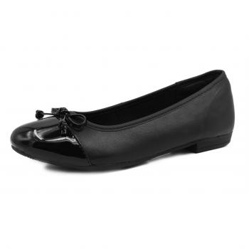 Knixmax Ballerinas für Damen – Komfortleder, klassische Form, Schwarz, EU 38