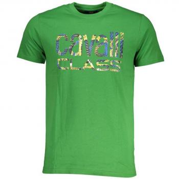 Cavalli Class Print Logo Round Neck T-shirt - XL