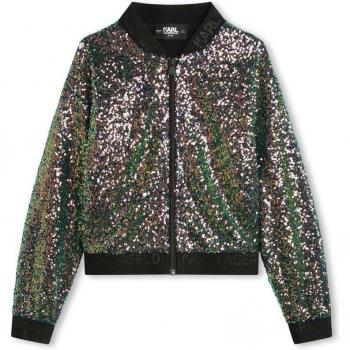 Bambina Luxe Bomber Karl Lagerfeld – Gouden Paillet Borduure