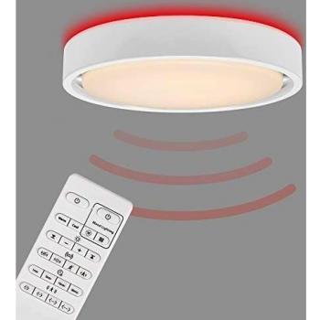 RGB LED Deckenleuchte Briloner mit Sensor und Fernbedienung, Dimmfunktion in Weiß