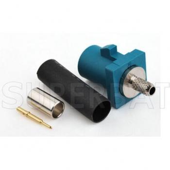 Superbat 10 Stück Fakra Stecker männlich Wasserblau /5021 neutral codiert für RG316 RG174 LMR100