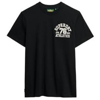 Superdry Kurzarmshirt „Superstate‑Logo“ – Schwarz, Größe M