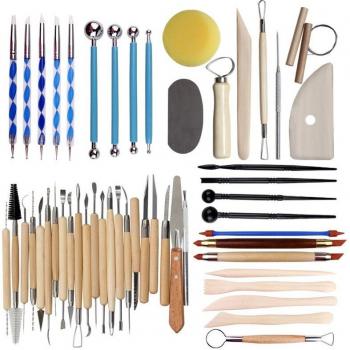 Kit Artístico de Formado de Cerámica con Mango de Madera