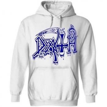 Death Unisex Adult Leprosy Posterized Hoodie Size S White