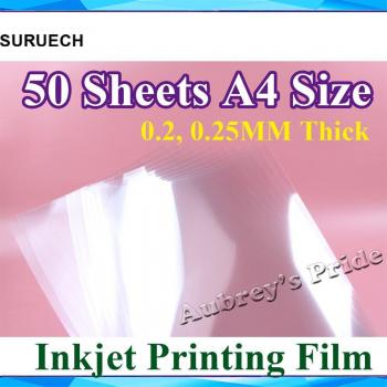 Transparente Druckfolie für Inkjet, 50 Blätter A4