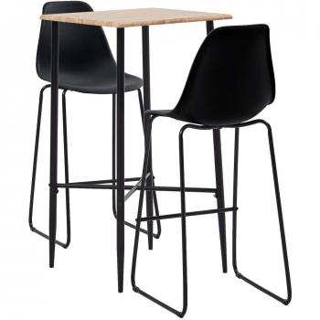 Set Bar 3 Pz in Plastica Nera