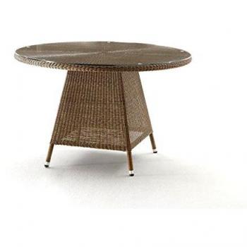 Destiny Sevilla Gartenrundtisch 120 cm mit Geflechtoptik