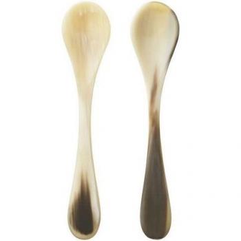 Set Cucchiaio Caviale Corno Bovine GEORG JENSEN Indulgence Marrone