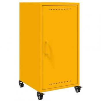VIDAXL - Credenza Giallo Senape 36x39x72 cm in Acciaio
