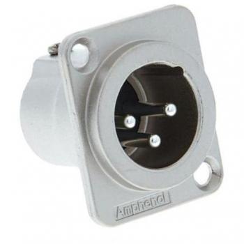 Amphenol 3-polige XLR Buchse männlich Typ D, silbernes Kabel Zubehör